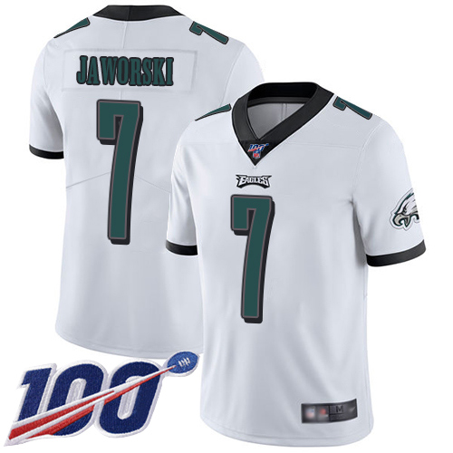 Men Philadelphia Eagles #7 Ron Jaworski White Vapor Untouchable NFL Jersey Limited Player Season